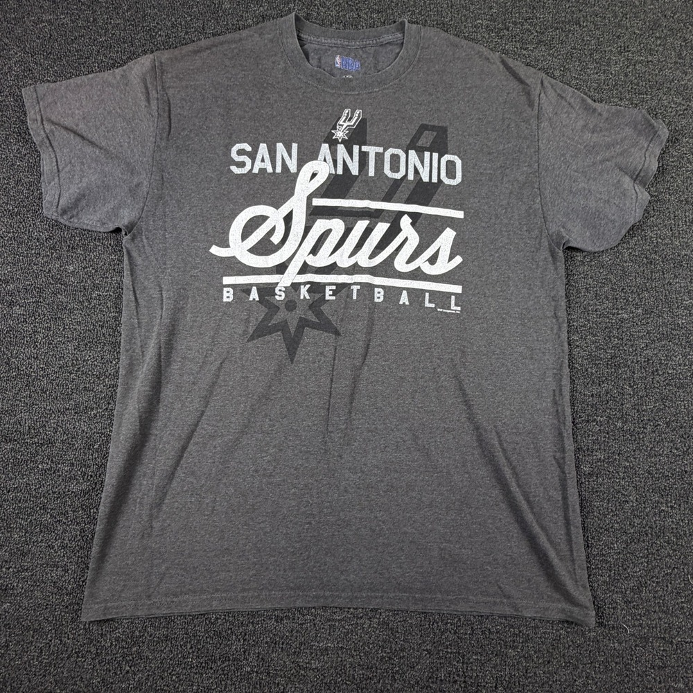 San Antonio Spurs T-Shirt Mens L Grey NBA Basketball Graphic EUC NBA Brand